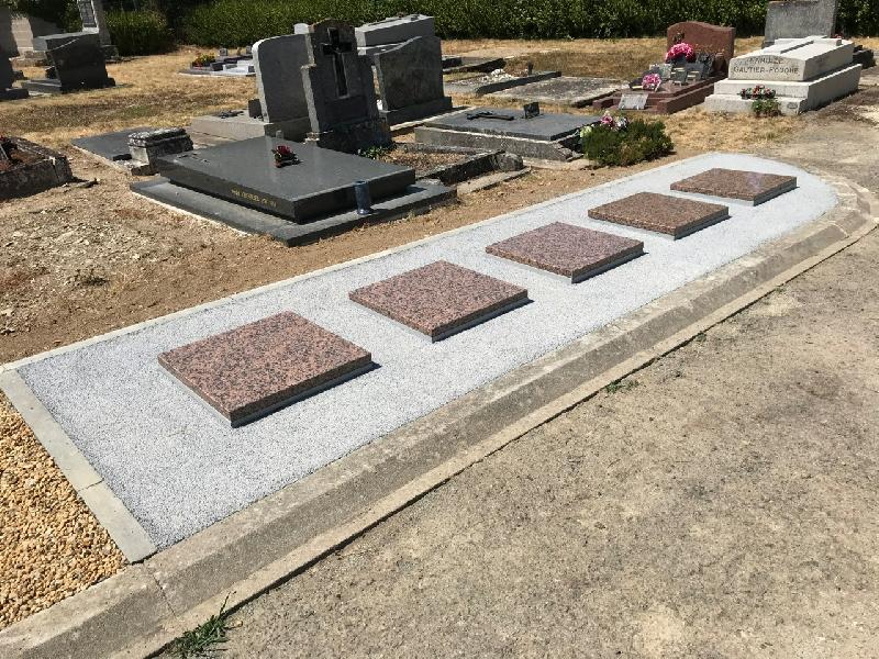 Sépultures enterrées Cavurne Carrée - sur mesure - Cinéraire enterrée individuelle - Capacité de 4 urnes par famille_3