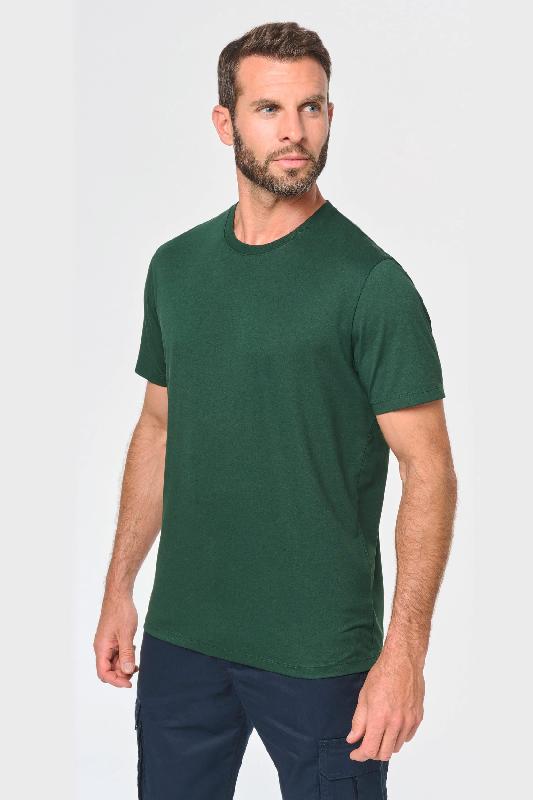 T-shirt à traitement antibactérien homme - Réf: WK306 - 65% polyester, 35% coton peigné - Taille 3XL, 4XL, 5XL - Couleur White - Fil Vortex antiboulochage_3