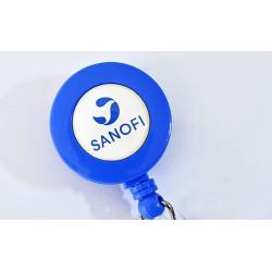 Zip enrouleur rond personnalisé - IDP22CP - avec clip ceinture et dôme résine_3