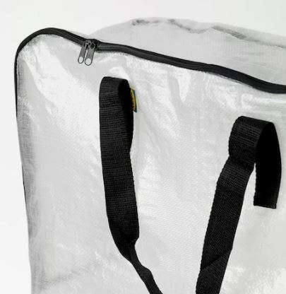 DIMPA - Sac de rangement transparent 65x22x65 cm - Contenance pour roue, affaires de sport ou vêtements_3
