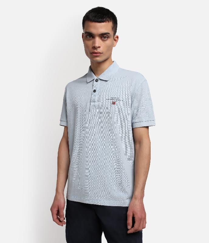 Polo Elbas - Napapijri - Réf : NP0A4GDL - 100% coton avec logo imprimé et brodé_3