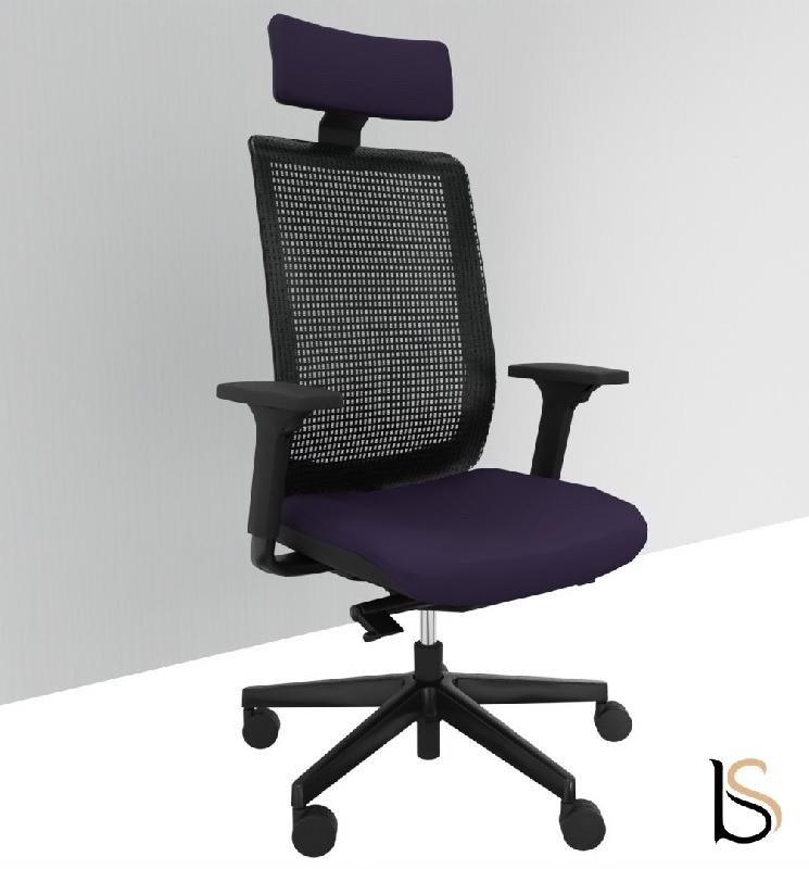 Fauteuil Manager Wi max dossier résille - Sokoa - Violet, Oui, Non, Sol dur_3