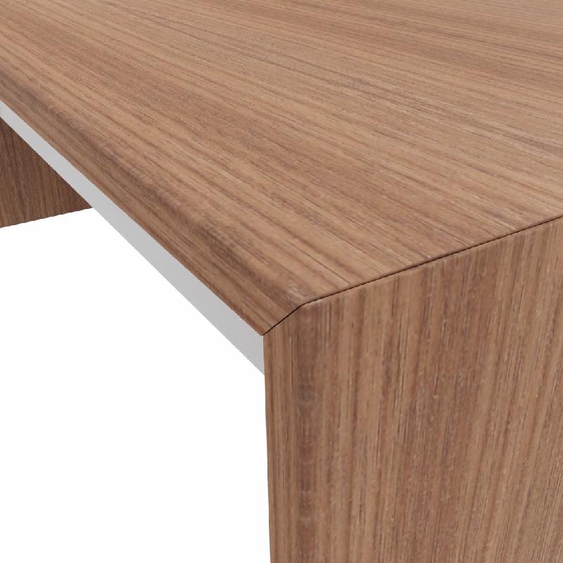 Bureau d'angle T45 avec caisson - Quadrifoglio. - 220, Gauche, Noyer Canaletto et blanc_3