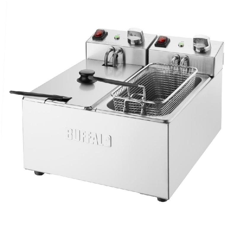 Friteuse électrique à poser - 2 cuves de 3L | Buffalo - CU615_3