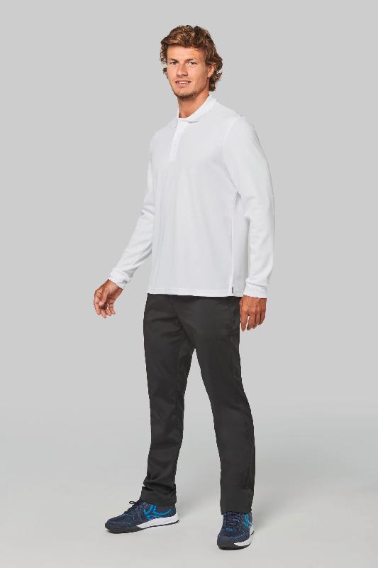 Polo manches longues Cool Plus unisexe - PROACT - Réf : PA495 - 100% polyester, léger et respirant_3