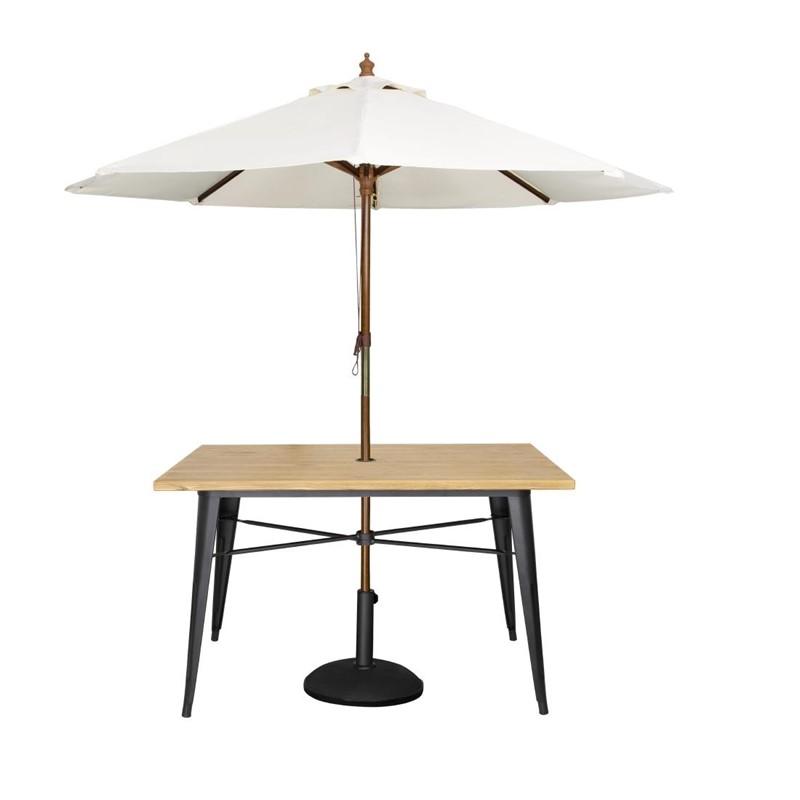 Table d'extérieur 120x76x75cm bois clair | Bolero - FT954_3