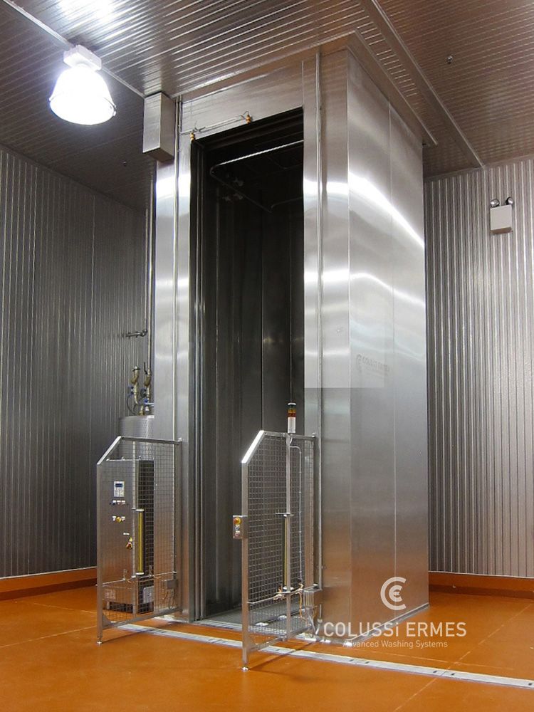 Lavage-soufflage saucissons - laveuse industrielle alimentaire Colussi Ermes sur mesure - acier inox_3