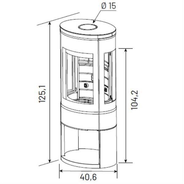 Poêle à bois étanche Rosnay - 7 kW - Rendement 76,7% - Bûches 33 cm - Eco Control - Noir_3
