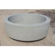 Reims - Jardinière ronde en béton avec drainage - Urbastyle_3