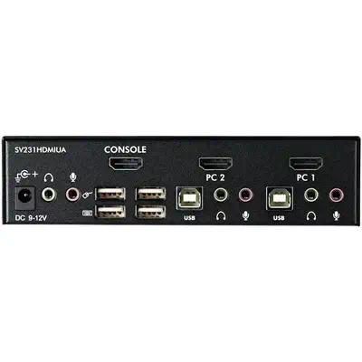 Commutateur KVM HDMI USB 2 ports avec audio et concentrateur USB 2.0_3
