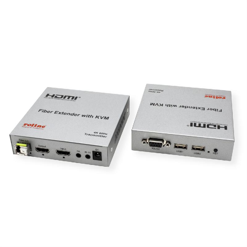 ROLINE Rallonge KVM via fibre optique, HDMI 4K, USB, 20 km_3