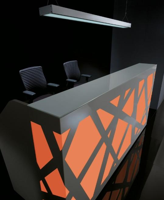 Banque d'accueil lumineuse Zig Zag avec accès PMR - MDD - Gauche, Blanc, 320_3