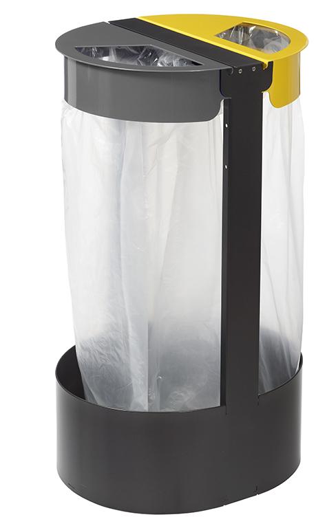 CITWIN PREMIUM Support sac sur pied - 2 ou 3 Flux - Fabrication française - Matière recyclable - Cendrier 3L_3