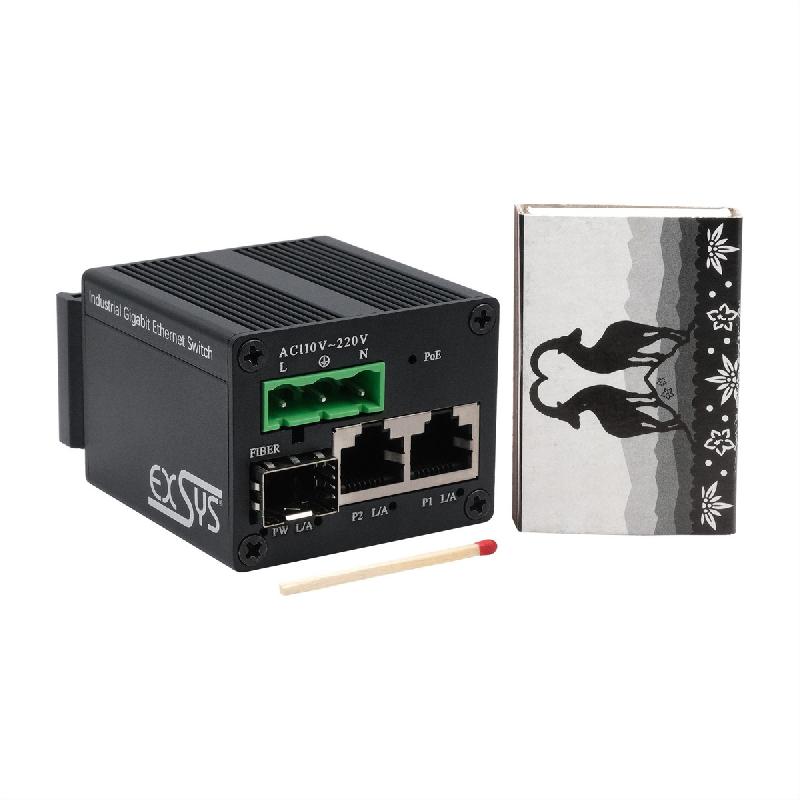 EXSYS EX-62010PoE-SFP Switch industriel Micro 2+1 ports PoE+ Gigabit_3