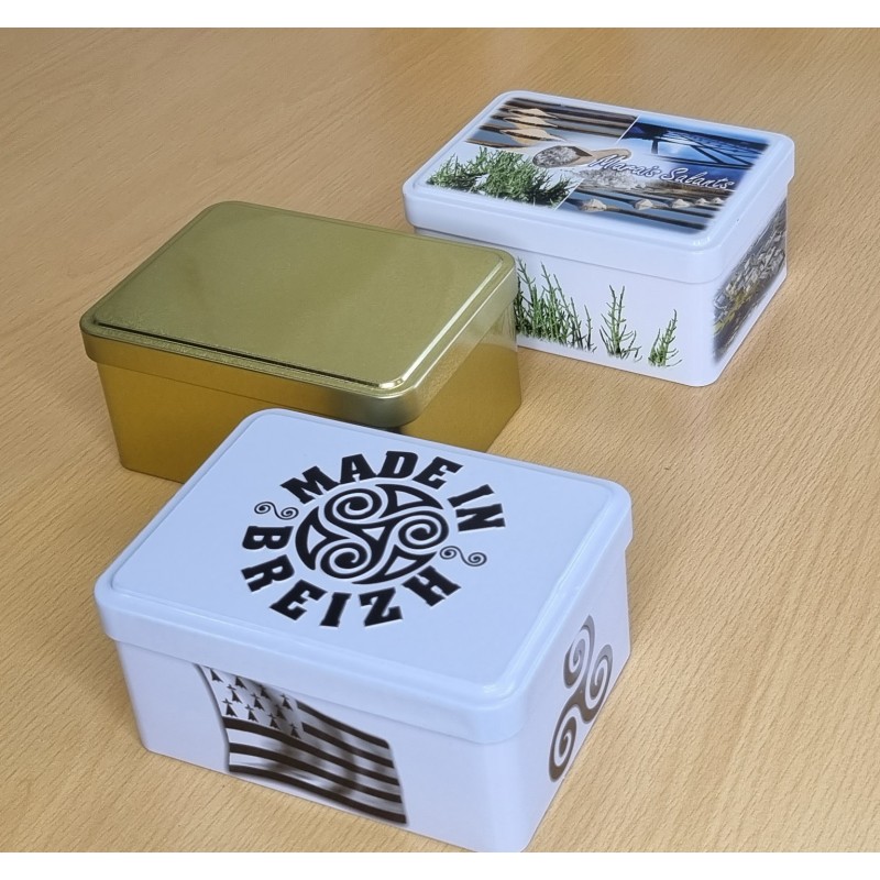 Boîte décorée en acier étamé - 1/2 Junior 120 x 87 x 60 mm - Made in Breizh - Réf. BQBA0018_3