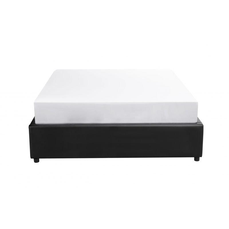 Cadre de lit Dorres 160x200 cm - Sommier relevable avec coffre de rangement - Polyuréthane noir_3