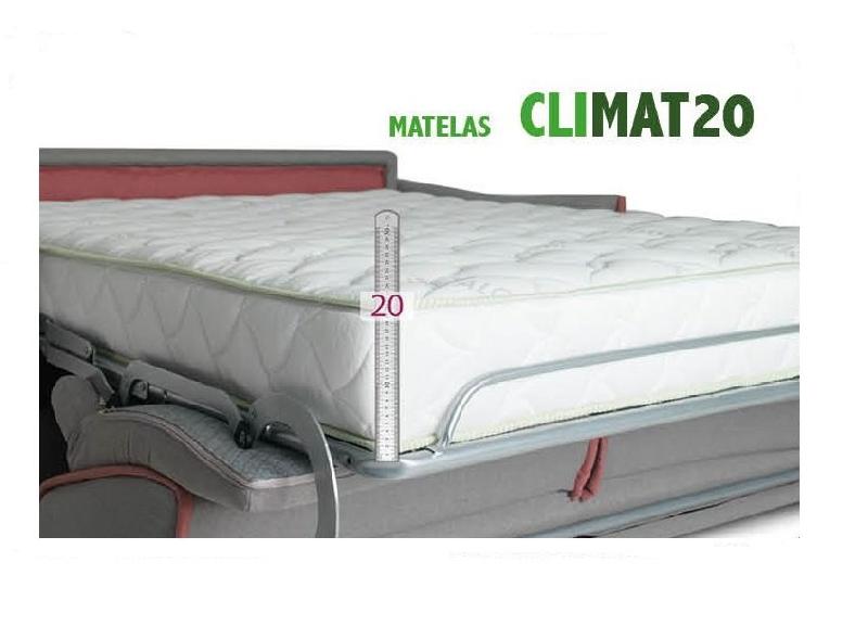 Canapé convertible express EMA 140x190 cm - Matelas 20 cm - Tissu gris passepoil beige - Fabrication italienne_3
