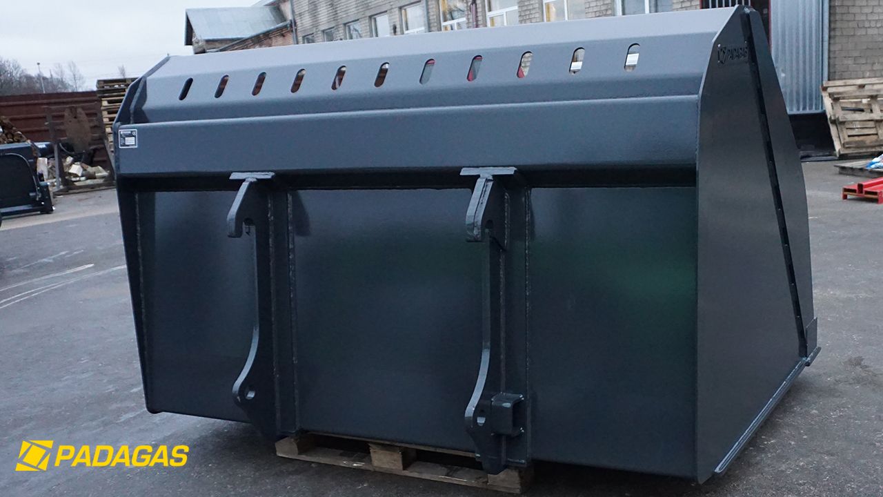 Godet pour matériaux légers LMK - Padagas - capacité : 3 à 7 m3 - acier Hardox 450_3