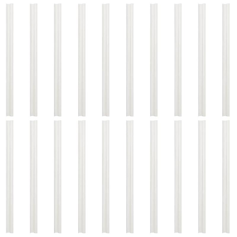 Vidaxl brises-vues de jardin 10 pcs noir 252,5x19 cm pvc 4005547_3