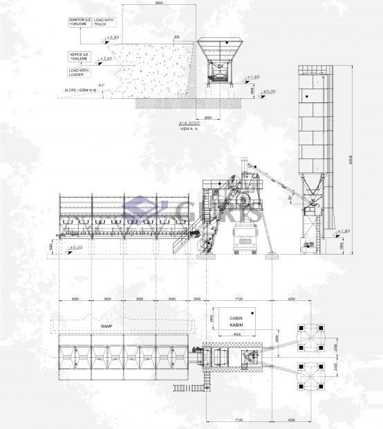 Centrale Gsp 60 st pour production de béton compacté