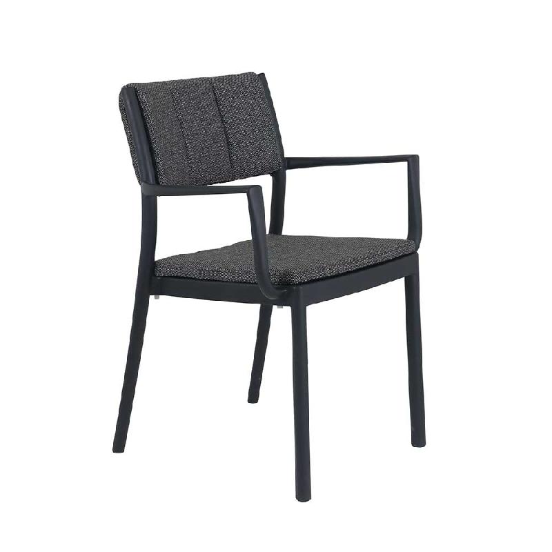 Rocco - Fauteuil empilable en polypropylène noir_3