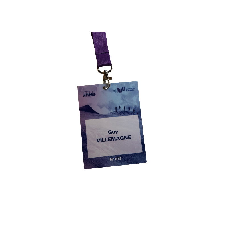 Badge papier pierre recyclé et recyclable - Reference : ECO-MINERAL_3