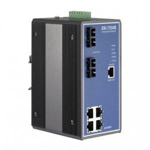 Switch industriel Rail DIN - 4 ports Ethernet + 2 ports fibre optique SM managés - Température -40°C à +75°C - Référence: EKI-7554SI-AE_3