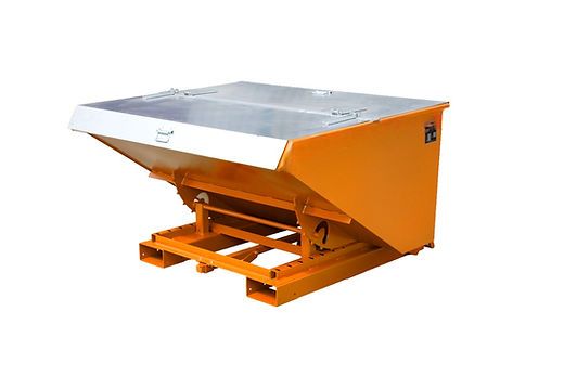 Bac basculant automatique 4A / S4A - Vidage décalé au-dessus d'un conteneur - Étanche à l'huile et à l'eau_3