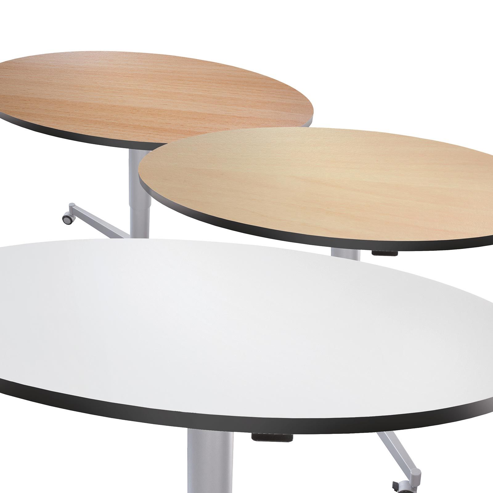 Bureau assis-debout pour enseignant EWL.1 - Réglable en hauteur et mobile_3
