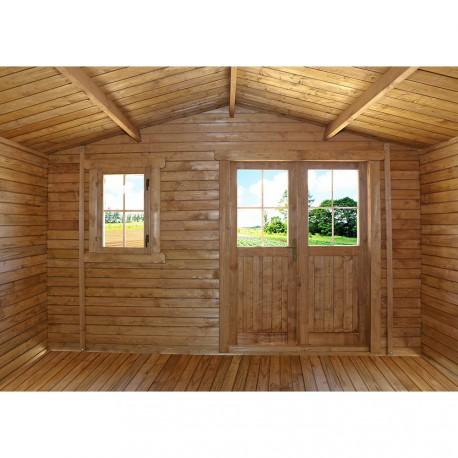 Abri de jardin bois massif 9m² - Madriers 28mm Gardy Shelter
