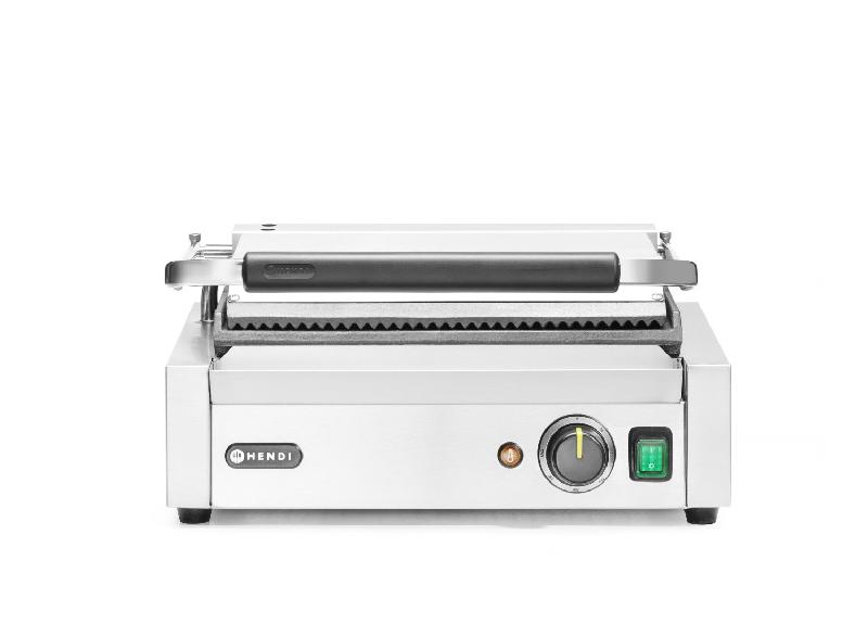 Grill de contact Panini 1/2 rainuré 1/2 lisse 340x230mm HENDI_3