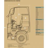 Cabine Scania avec vitre de custode pour une meilleure visibilité