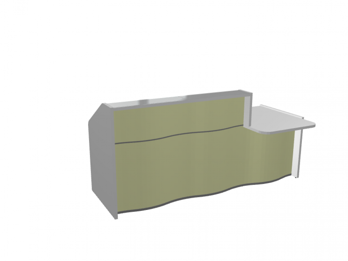 Banque d'accueil moderne et élégante WAVE - Design ondulé et configurations personnalisées_3