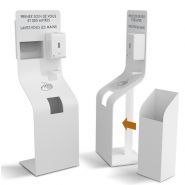 Borne de distribution de gel intelligente - distributeur automatique sans contact - design robuste - dimensions 350 x 350 x 1400 mm_3