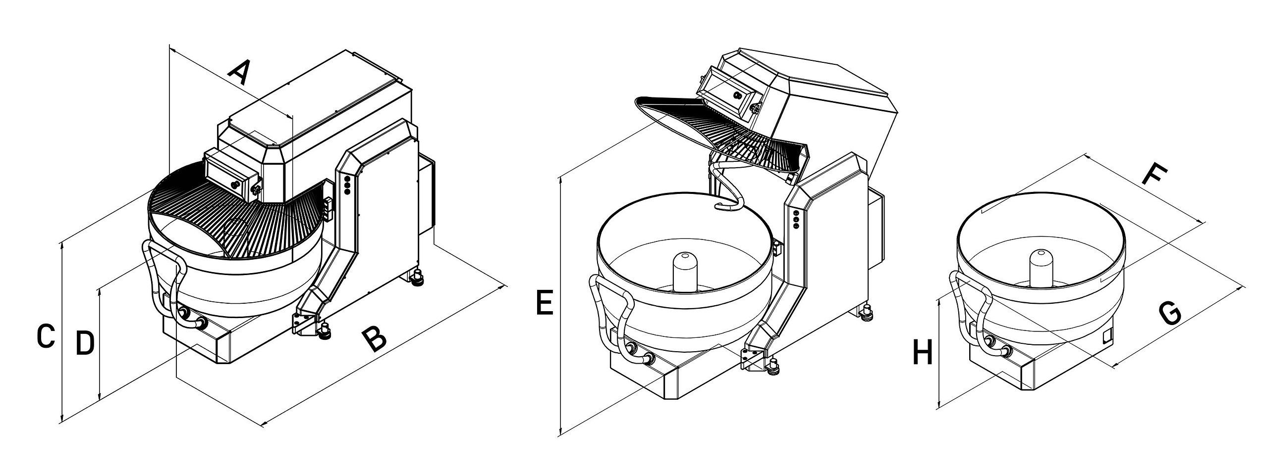 Peinxfe-ca - Pétrin professionnel Caplain - 7,5 - 320 kg - Cuve amovible et commandes programmables_3