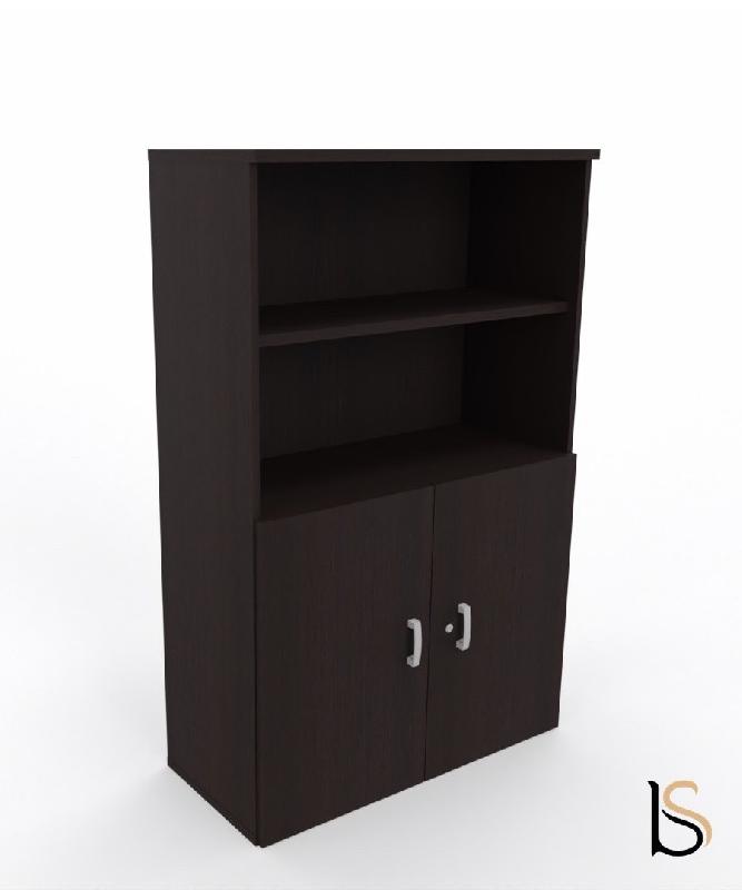 Armoire moyenne avec portes basses - Mobel Linea - 100, Wengé_3
