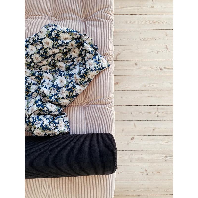 Méridienne Futon NEXT en pin massif - Coloris ivoire - Couchage 75 x 200 cm - Design scandinave et matelas en velours côtelé_3