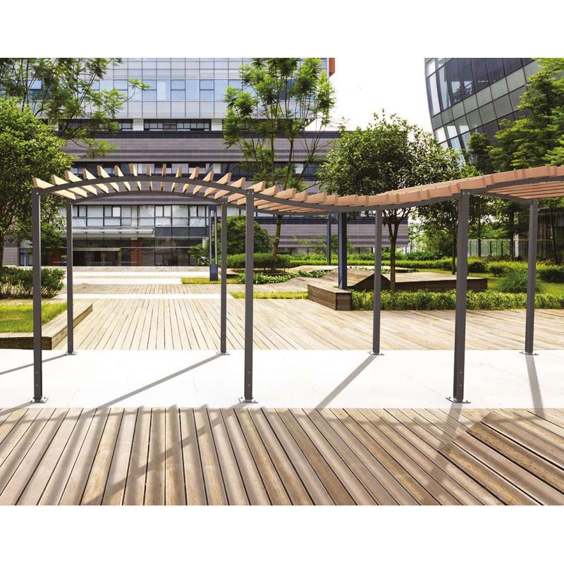 Pergola Océan - acier et bois - dimensions 2520x2910x3020 mm_3
