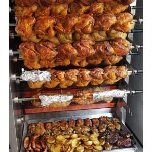 Rôtissoire électrique-vitrocéramique premium avec 6 broches pour 36 poulets - triphasé 400 volts_3