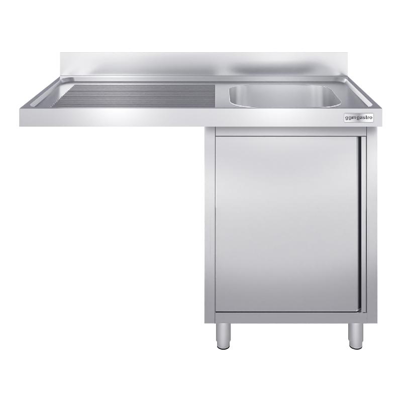 Plonge Inox 1 bac sur placard avec passage lave-vaisselle - P 600 - GGM -_3