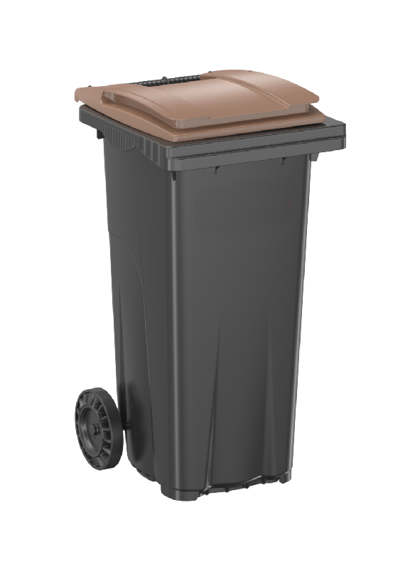 Conteneur 120 L - Bac roulant PEHD injecté - Fabrication Française - Norme EN 840 - Préhension frontale - 2 roues 200 mm_3