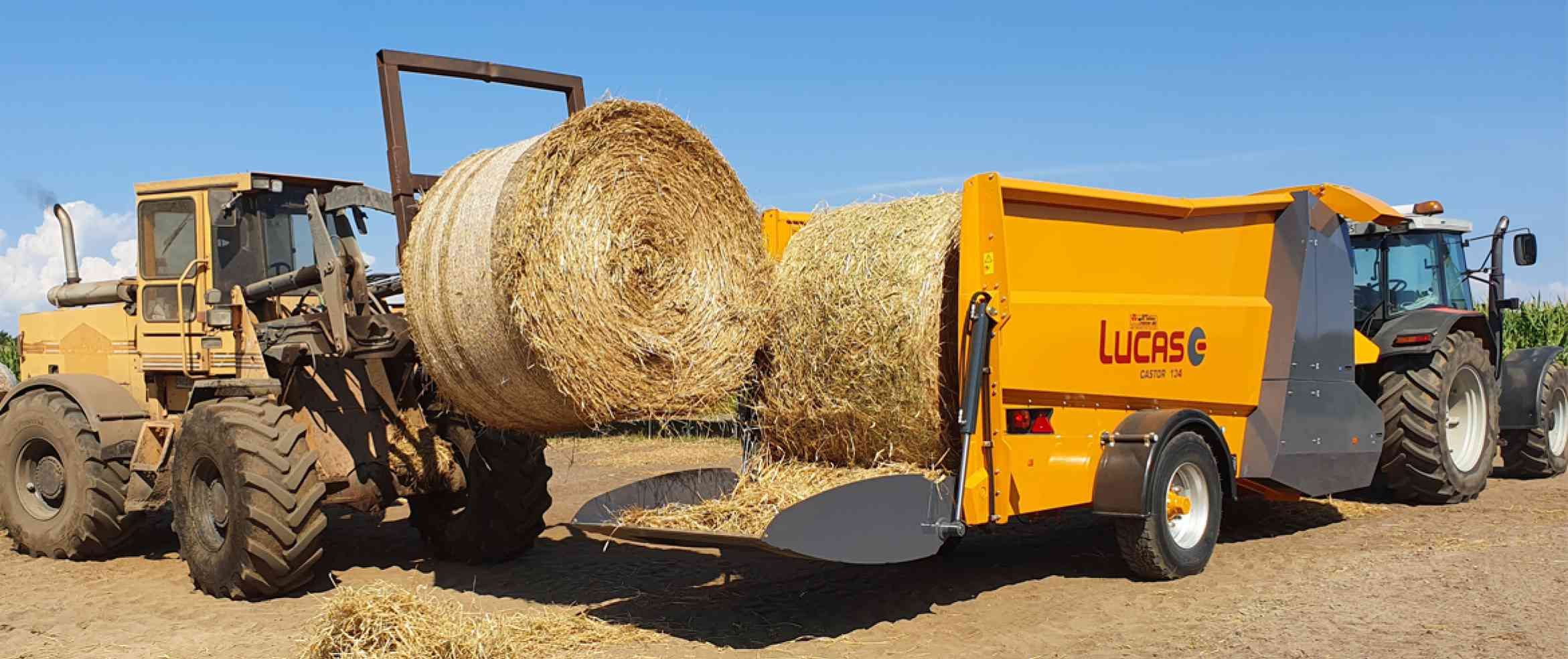Pailleuse agricole Castor 134-185 avec porte arrière manuelle et attelage fixe