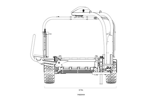 Série 1400 - Enrubanneuse agricole Tanco - poids 1320 kg - contrôle hydraulique variable et table fractionnée_3
