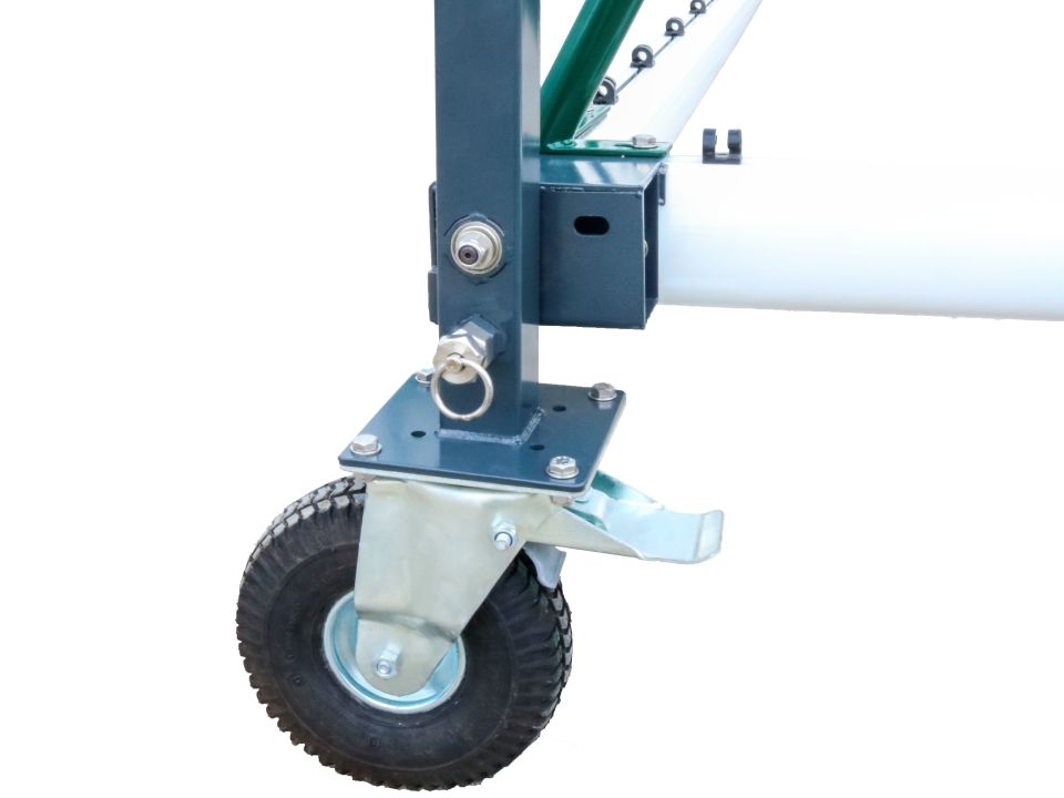 But de foot à 11 transportable en aluminium - Profil ovoïde 120x100mm - Dimensions 7.32m x 2.44m - Lest intégré et kit roues 360°_3