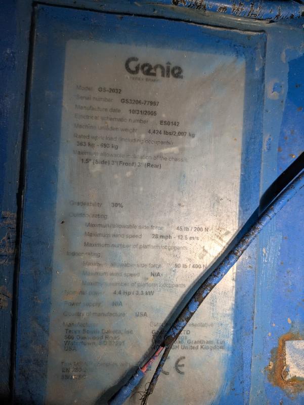Nacelle ciseaux GENIE gs2032 occasion_3