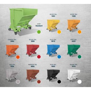 216017 - Benne à fond ouvrant Collvert - 2075 L avec roues renforcées_3