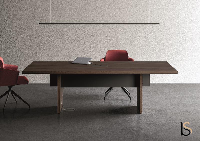 Table de réunion rectangulaire Sile - Bralco - Noyer_3