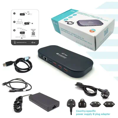 Thunderbolt 3/USB-C Dual 4K Docking Station + USB-C to DisplayPort Cable (1,5 m) + Power Delivery 60_3