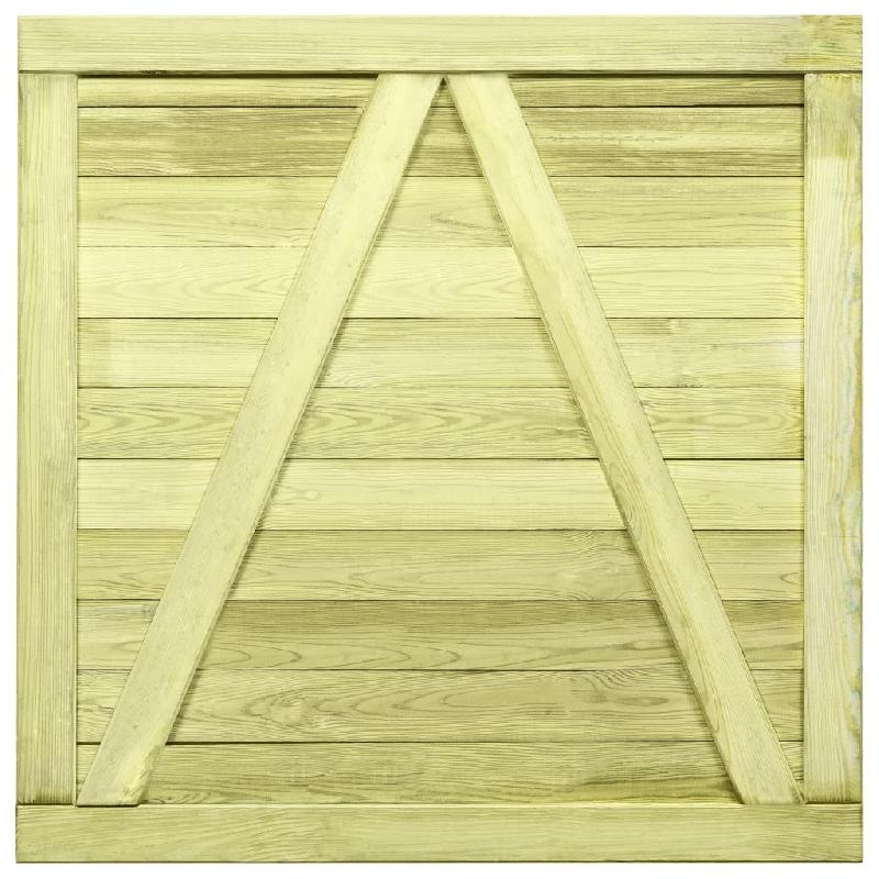 Vidaxl portail de jardin bois de pin imprégné 100x100 cm 45333_3