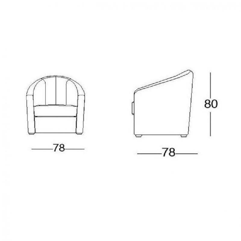 Fauteuil fixe FOLIO - Velours turquoise - Fabrication 100% italienne - Confort ferme_3